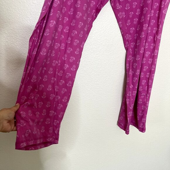Addison Meadow Pajama Set 3X Whisper Knit Henley Pants Floral Pink Pockets NWOT - Picture 13 of 14